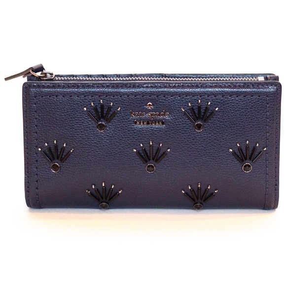 Kate Spade NWT Braylon Wallet Patterson Drive Embellished Blazer Blue - Picture 1 of 12